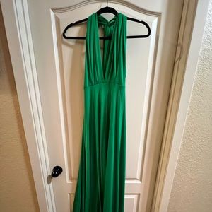 Green formal Multi wear wrap dress
